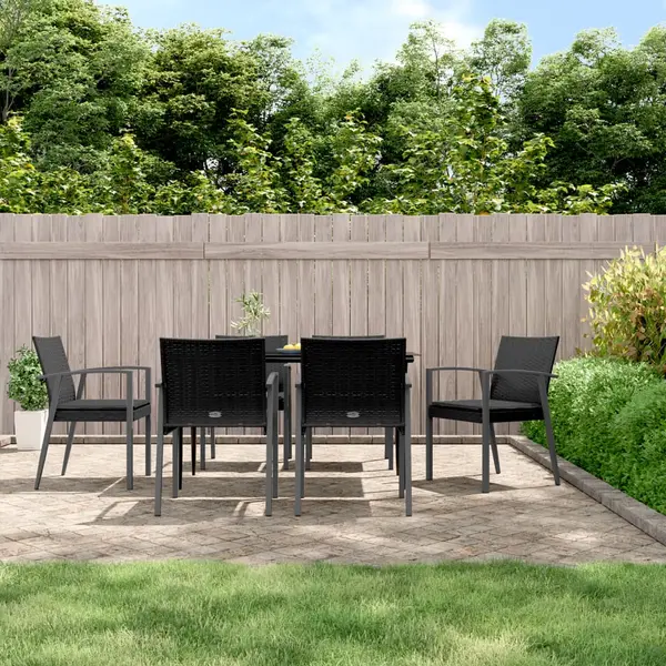 Gossi set mobilier de gradina cu perne, 7 piese, poliratan si otel