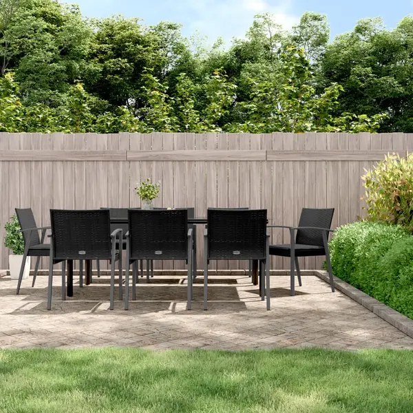 Gossi set mobilier de gradina cu perne, 9 piese, poliratan si otel