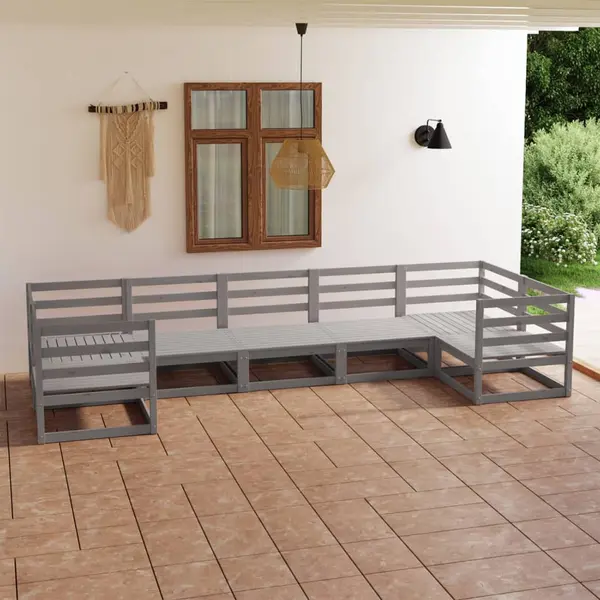 Gossi set mobilier de gradina din 7 piese, lemn masiv de pin