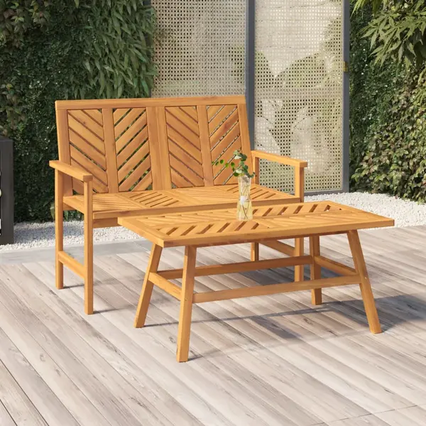 Gossi set mobilier de relaxare de gradina, 2 piese, lemn masiv acacia