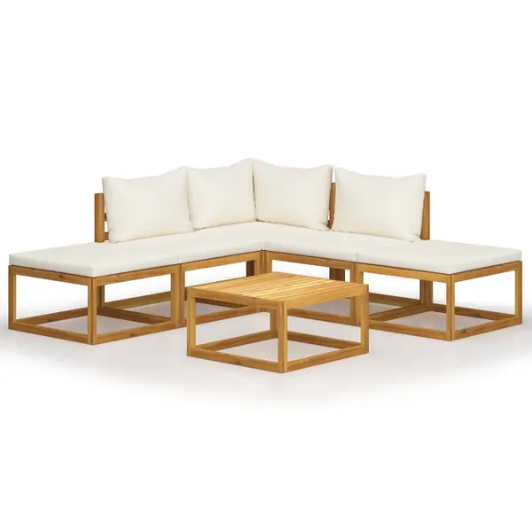 Gossi set mobilier gradina cu perne, 6 piese, lemn masiv acacia
