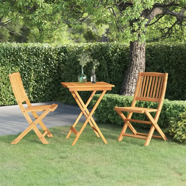 Gossi set mobilier gradina, pliabil, 3 piese, lemn masiv acacia