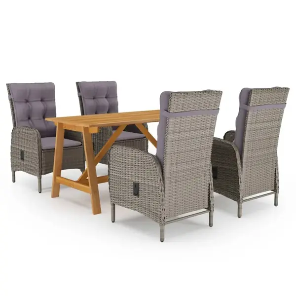 Gossi set mobilier pentru gradina, 5 piese, gri