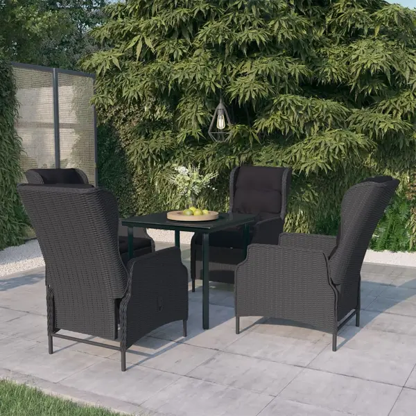 Gossi set mobilier pentru gradina, 5 piese, gri inchis