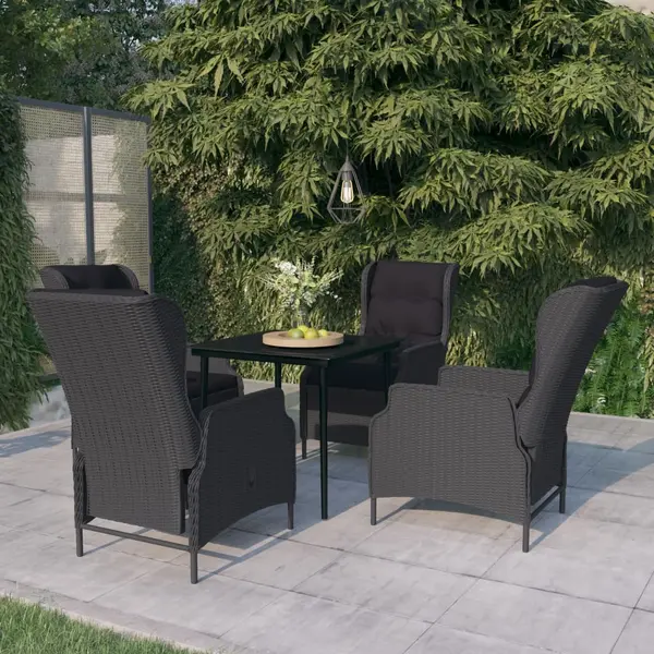 Gossi set mobilier pentru gradina, 5 piese, gri inchis