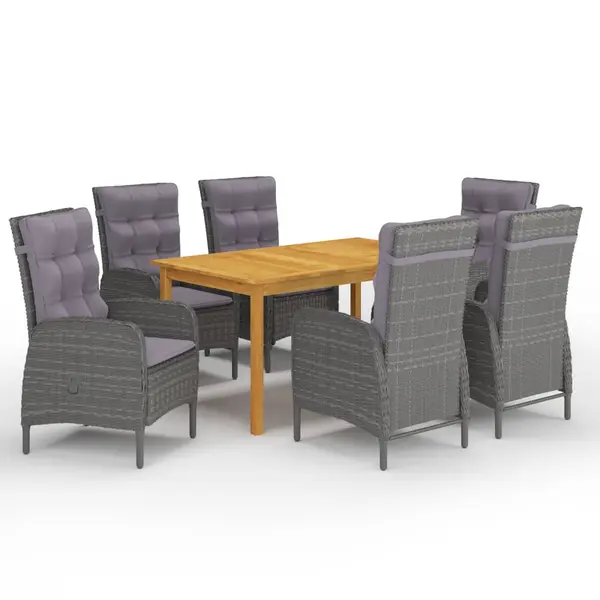 Gossi set mobilier pentru gradina, 7 piese, gri
