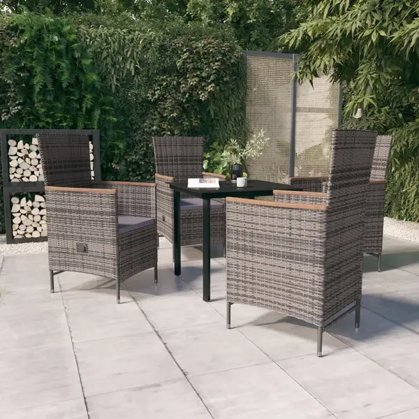 Gossi set mobilier pentru gradina, cu perne, 5 piese, gri