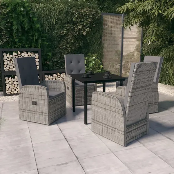 Gossi set mobilier pentru gradina cu perne, 5 piese, gri