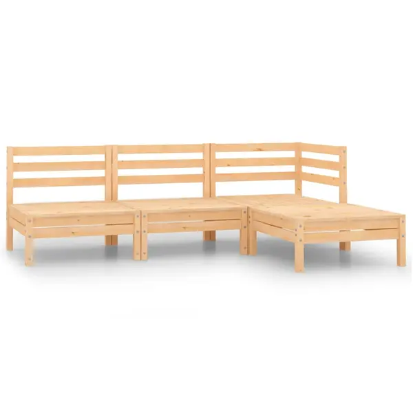 Gossi set mobilier relaxare de gradina, 4 piese, lemn masiv de pin