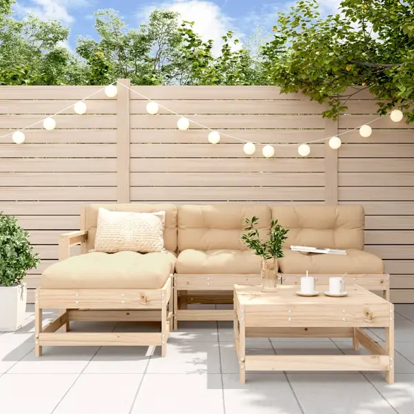 Gossi set mobilier relaxare de gradina 5 piese lemn masiv de pin