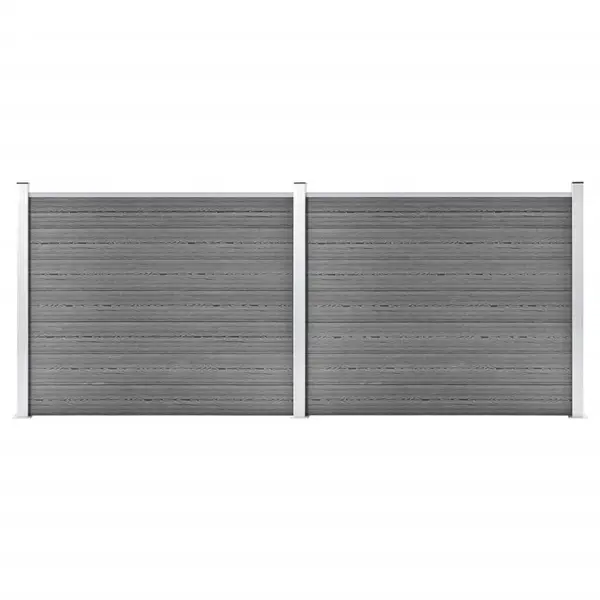 Gossi set panouri gard, 353x146 cm, gri, wpc
