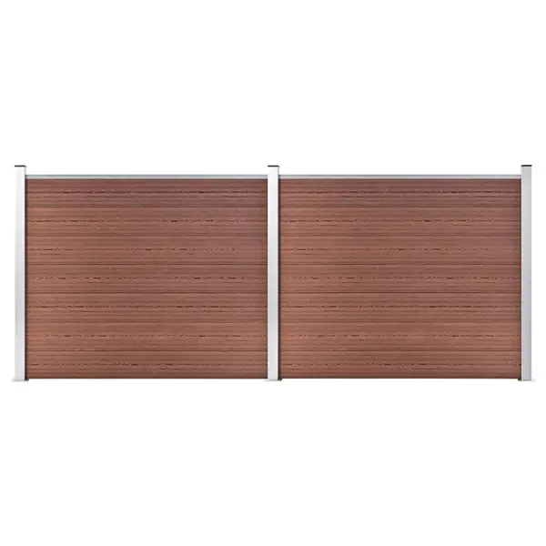 Gossi set panouri gard, 353x146 cm, maro, wpc
