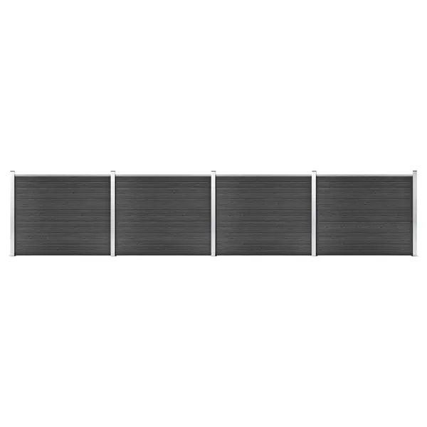 Gossi set panouri gard, 699x146 cm, gri, wpc