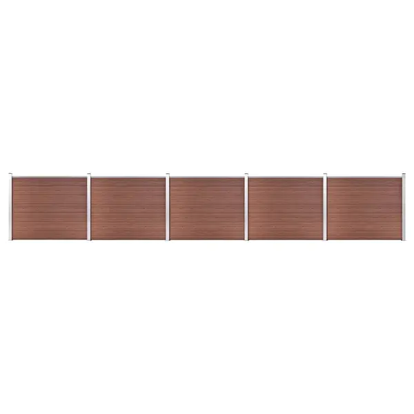 Gossi set panouri gard, 872x146 cm, maro, wpc
