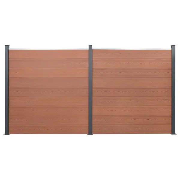 Gossi set panouri pentru gard, maro, 353x186 cm, wpc