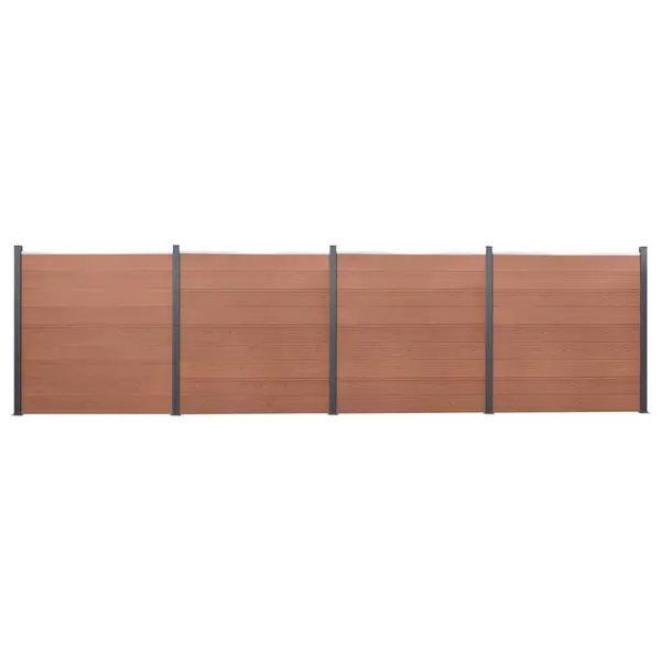 Gossi set panouri pentru gard, maro, 699x186 cm, wpc
