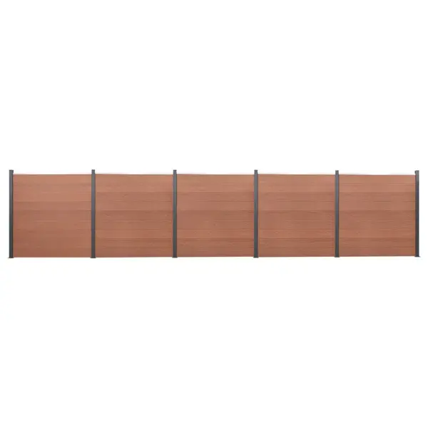 Gossi set panouri pentru gard, maro, 872x186 cm, wpc