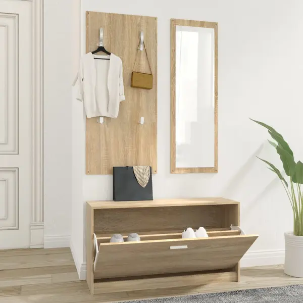 Gossi set pantofar 3 in 1, stejar sonoma, lemn prelucrat