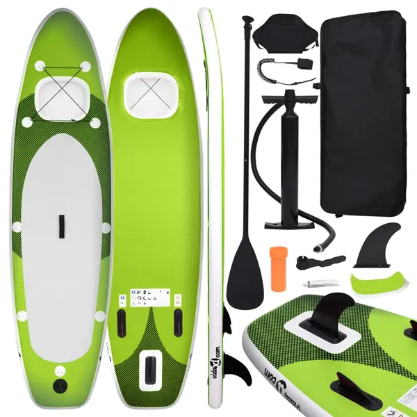 Gossi set placa paddleboarding gonflabila, verde, 300x76x10 cm