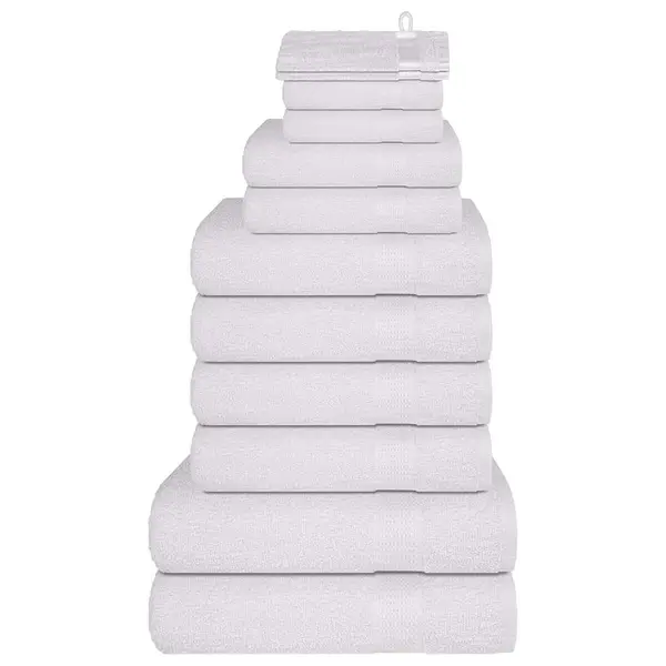 Gossi set prosoape 12 piese alb 360 g/m2 100% bumbac