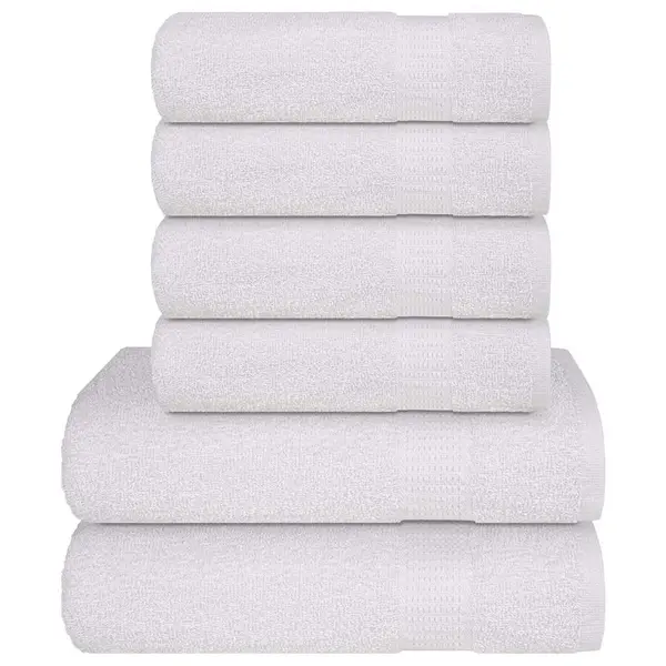 Gossi set prosoape 6 piese alb 360 g/m2 100% bumbac