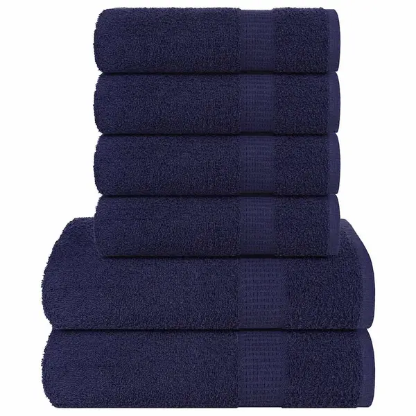 Gossi set prosoape 6 piese bleumarin 360 g/m2 100% bumbac