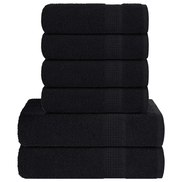 Gossi set prosoape 8 buc negru 360 g/m2 100% bumbac
