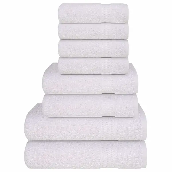 Gossi set prosoape 8 piese alb 360 g/m2 100% bumbac