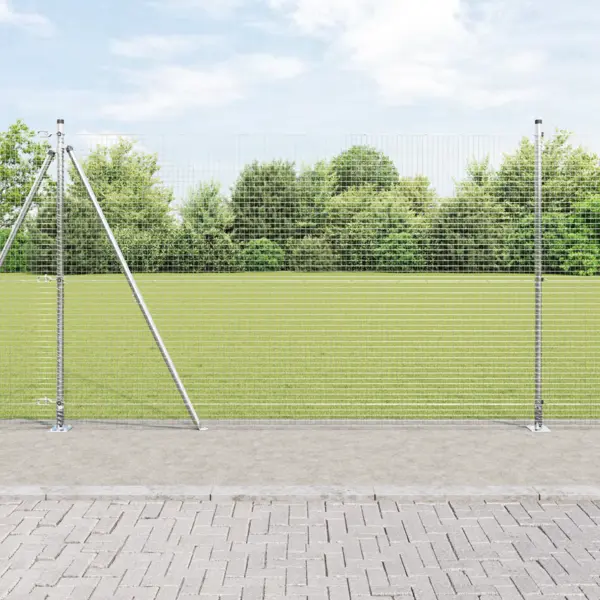 Gossi set stalpi imprejmuire set 2 otel galvanizat 10 x 1.5 m durabil