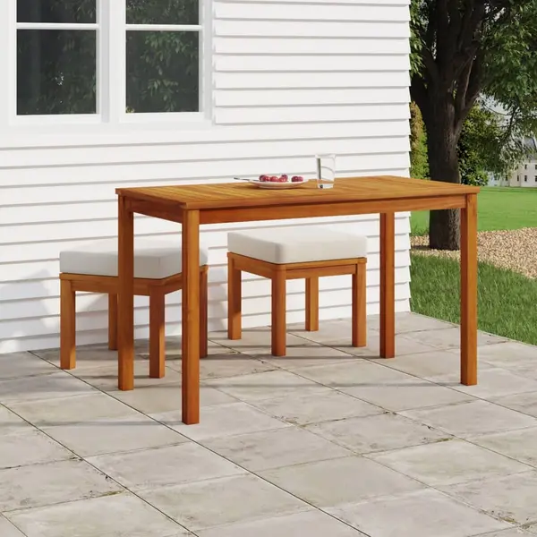 Gossi set sufragerie de gradina, 3 piese, cu perne, lemn masiv acacia