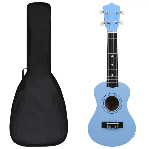 Gossi set ukulele soprano pentru copii, cu husa, bleu, 21
