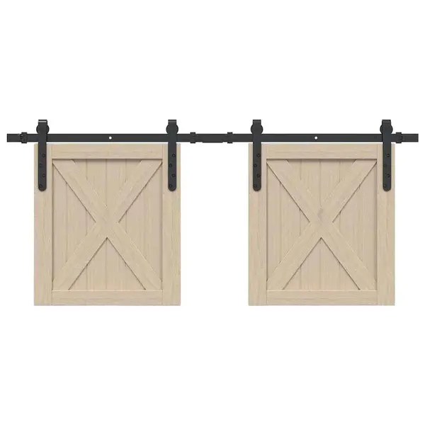 Gossi set usi glisante pentru dulap 122 cm otel carbon