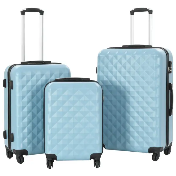 Gossi set valiza carcasa rigida, 3 buc., albastru, abs