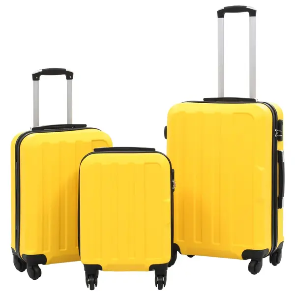 Gossi set valize carcasa rigida, 3 buc., galben, abs