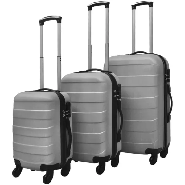 Gossi set valize rigide, argintiu, 3 buc., 45,5/55/66 cm