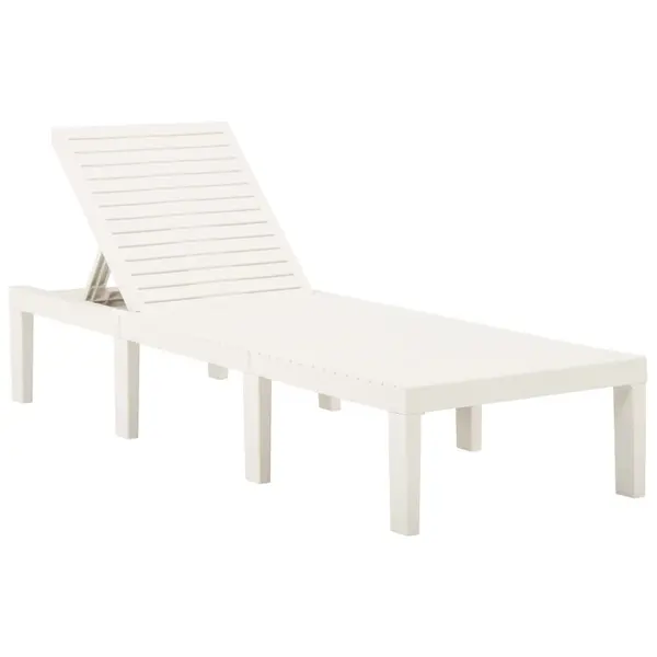 Gossi sezlong, alb, plastic