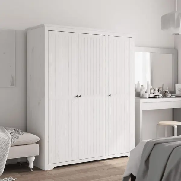 Gossi sifonier bodo, alb, 146x53,5x173 cm, lemn masiv de pin