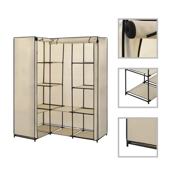 Gossi sifonier de colt, crem, 130 x 87 x 169 cm