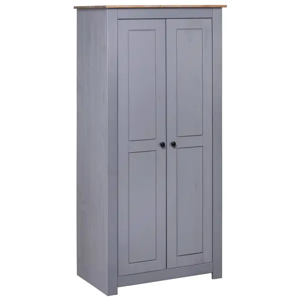 Gossi sifonier, gri, 80 x 50 x 171,5 cm, lemn masiv pin gama panama