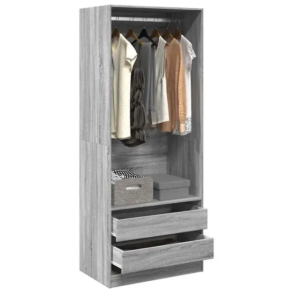 Gossi sifonier, gri sonoma, 80x50x200 cm, lemn prelucrat