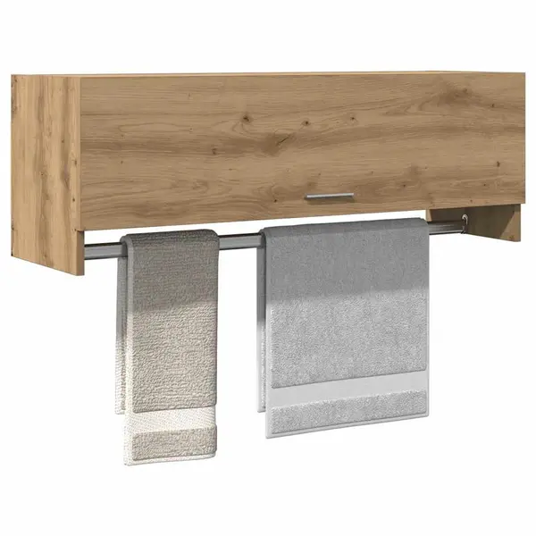 Gossi sifonier, stejar artizanal, 100x32,5x35 cm, lemn prelucrat
