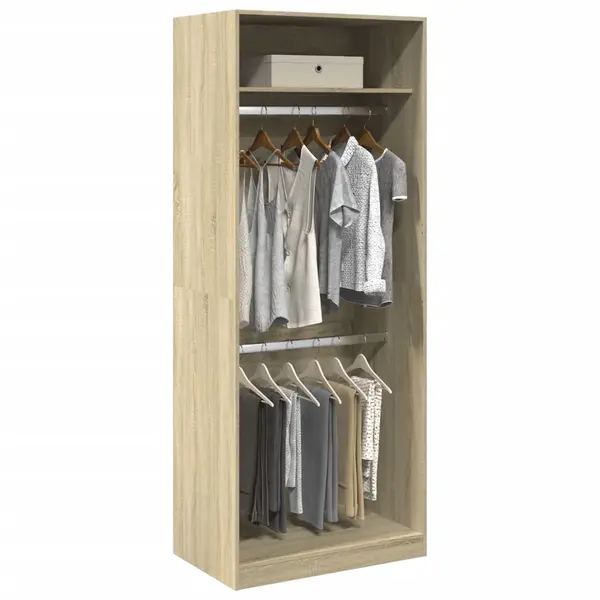 Gossi sifonier, stejar sonoma, 80x50x200 cm, lemn prelucrat