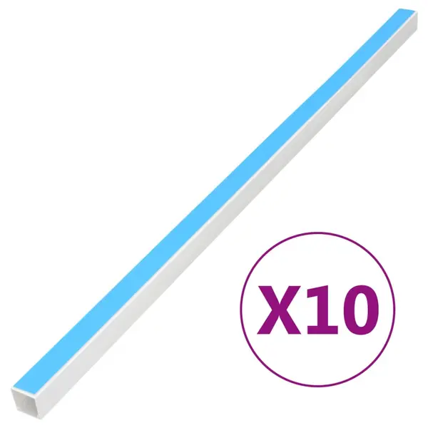 Gossi sine de cabluri autoadezive, 30x15 mm, 10 m, pvc