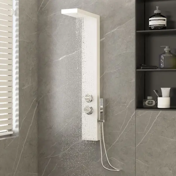 Gossi sistem panou de dus din aluminiu, alb