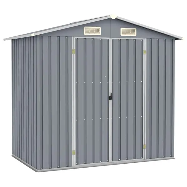 Gossi Șopron de gradina, gri, 205 x 129 x 183, otel galvanizat