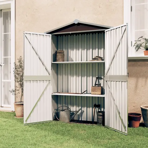 Gossi sopron de gradina, maro, 116x45x175 cm, otel galvanizat
