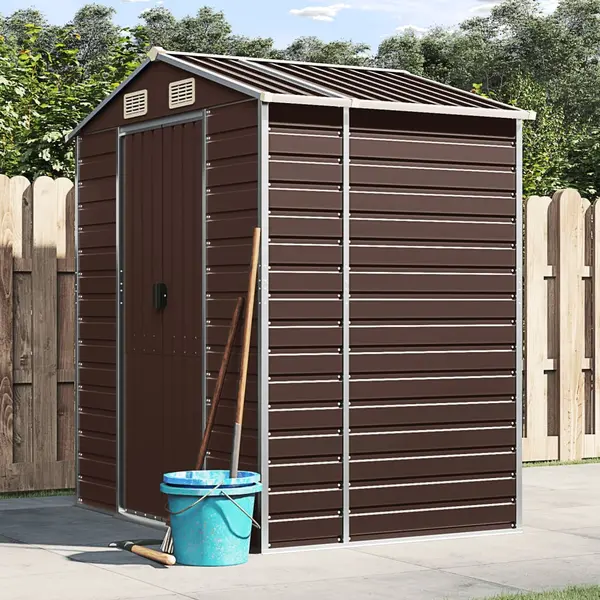 Gossi sopron de gradina, maro, 191x130x198 cm, otel galvanizat