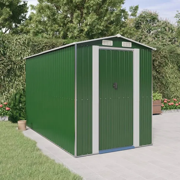 Gossi sopron de gradina, verde, 192x357x223 cm, otel zincat