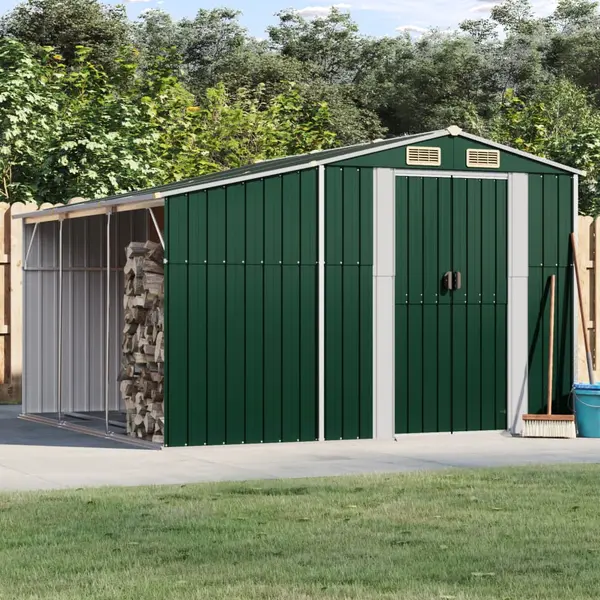 Gossi sopron de gradina, verde, 277x279x179 cm, otel zincat