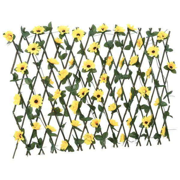 Gossi spalier cu iedera artificiala, extensibil, galben, 180x60 cm